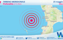 Sicilia: scossa di terremoto magnitudo 2.7 nel Tirreno Meridionale (MARE)
