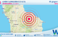 Sicilia: scossa di terremoto magnitudo 3.4 nei pressi di Longobucco (CS)