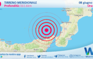 Sicilia: scossa di terremoto magnitudo 2.9 nel Tirreno Meridionale (MARE)