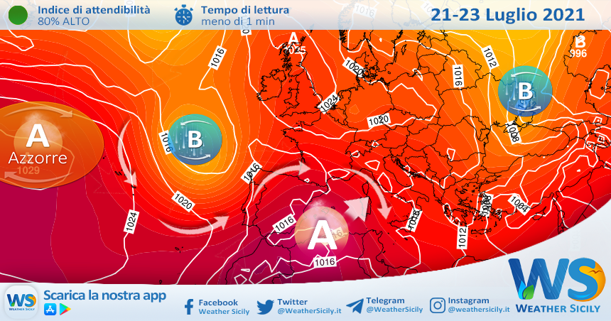 Sicilia: caldo in graduale aumento. Torna l'alta pressione africana!