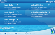 Sicilia, isole minori: condizioni meteo-marine previste per sabato 24 luglio 2021