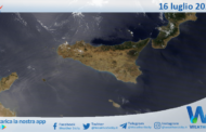 Sicilia: immagine satellitare Nasa di venerdì 16 luglio 2021