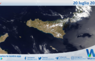 Sicilia: immagine satellitare Nasa di martedì 20 luglio 2021