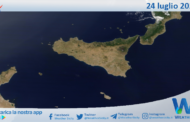 Sicilia: immagine satellitare Nasa di sabato 24 luglio 2021