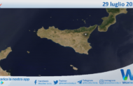 Sicilia: immagine satellitare Nasa di giovedì 29 luglio 2021