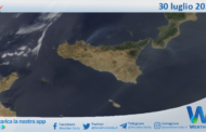 Sicilia: immagine satellitare Nasa di venerdì 30 luglio 2021