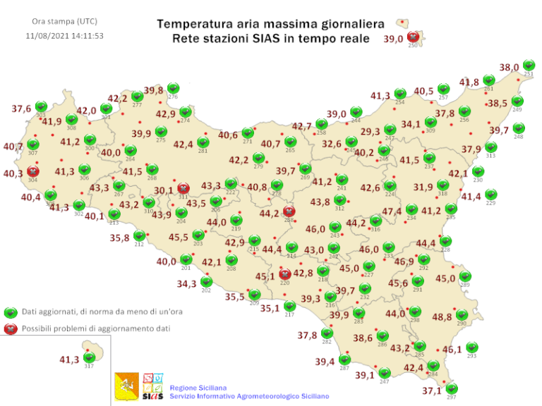 +48.8 gradi a Siracusa un record europeo ampiamente annunciato da