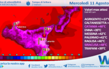 Caldo in Sicilia: in arrivo un mercoledì da record? Stimate punte di 48 gradi dai modelli di calcolo.
