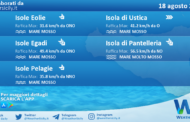 Sicilia, isole minori: condizioni meteo-marine previste per mercoledì 18 agosto 2021