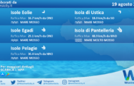 Sicilia, isole minori: condizioni meteo-marine previste per giovedì 19 agosto 2021