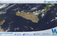 Sicilia: immagine satellitare Nasa di lunedì 02 agosto 2021