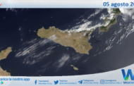 Sicilia: immagine satellitare Nasa di giovedì 05 agosto 2021