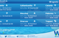 Sicilia: condizioni meteo-marine previste per domenica 08 agosto 2021