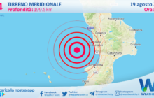 Sicilia: scossa di terremoto magnitudo 4.4 nel Tirreno Meridionale (MARE)