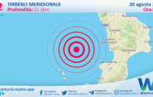 Sicilia: scossa di terremoto magnitudo 3.2 nel Tirreno Meridionale (MARE)