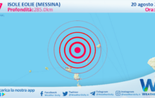 Sicilia: scossa di terremoto magnitudo 2.7 nei pressi di Isole Eolie (Messina)