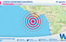 Sicilia: scossa di terremoto magnitudo 2.9 nei pressi di Costa Cilentana (Salerno)