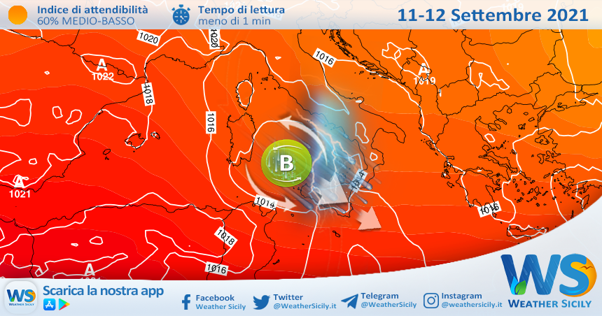 Sicilia: rischio forti temporali nel weekend!