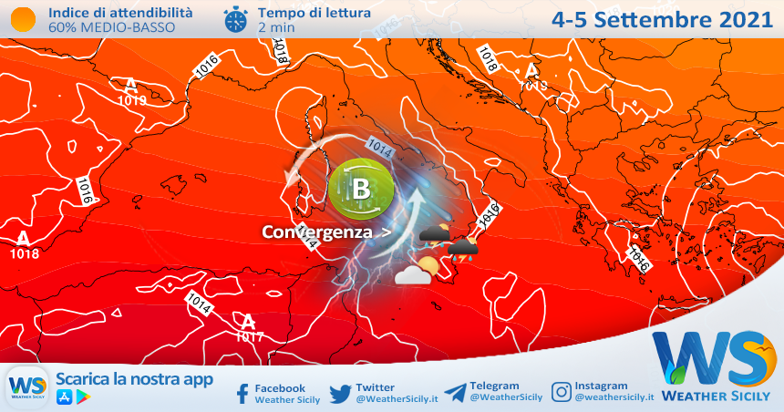 Sicilia: weekend incerto con rischio temporali!