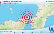 Sicilia: scossa di terremoto magnitudo 2.6 nei pressi di Messina (ME)