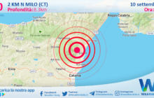 Sicilia: scossa di terremoto magnitudo 3.0 nei pressi di Milo (CT)