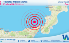 Sicilia: scossa di terremoto magnitudo 2.6 nel Tirreno Meridionale (MARE)