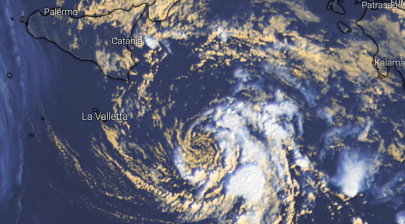 Sicilia: il ciclone Apollo si è ufficialmente allontanato dall'isola.
