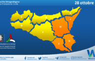 Emessa allerta meteo arancione su parte della Sicilia orientale per giovedì 28 ottobre 2021