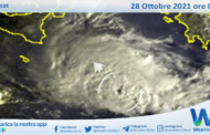 Ciclone mediterraneo: aggiornamento satellite ore 08:00 – 28 ottobre 2021