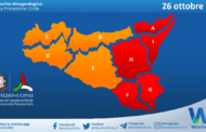 Sicilia: nuova allerta meteo per martedì 26 ottobre 2021