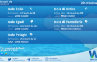 Sicilia, isole minori: condizioni meteo-marine previste per mercoledì 20 ottobre 2021