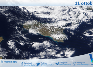Sicilia: immagine satellitare Nasa di lunedì 11 ottobre 2021