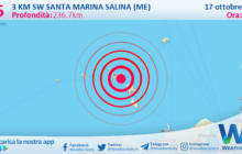 Sicilia: scossa di terremoto magnitudo 2.5 nei pressi di Santa Marina Salina (ME)