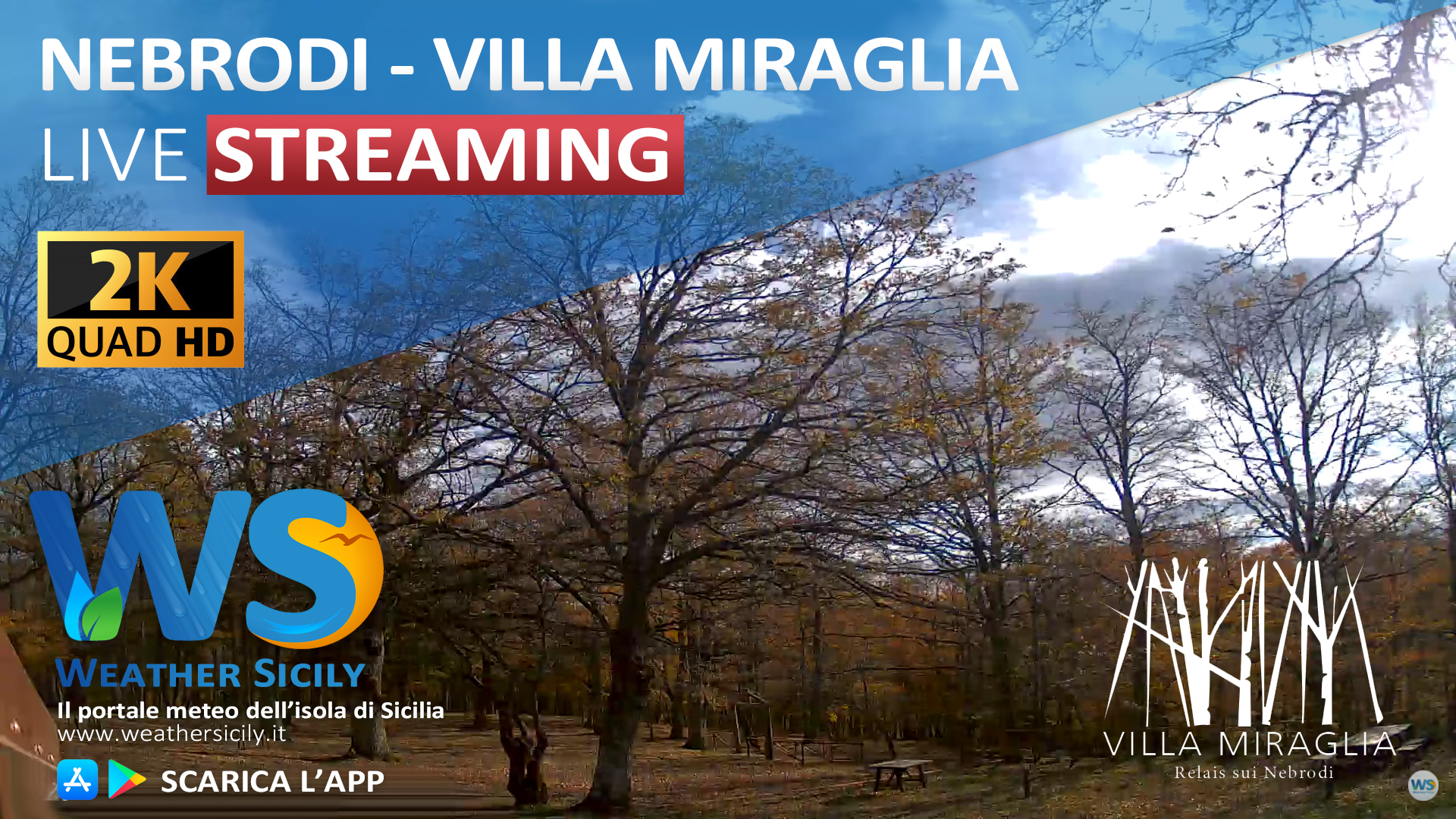 Sicilia: sui Nebrodi arriva webcam live streaming a quota 1500 metri tramite WS Cam e Villa Miraglia.