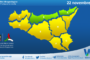 Sicilia: condizioni meteo-marine previste per lunedì 22 novembre 2021