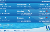 Sicilia: condizioni meteo-marine previste per mercoledì 03 novembre 2021