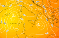 Sicilia: lunedì possibile peggioramento sul settore orientale per un piccolo ciclone sul Mar Ionio.