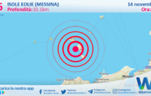 Sicilia: scossa di terremoto magnitudo 2.6 nei pressi di Isole Eolie (Messina)