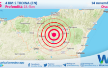 Sicilia: scossa di terremoto magnitudo 2.5 nei pressi di Troina (EN)