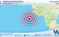 Sicilia: scossa di terremoto magnitudo 3.8 nel Tirreno Meridionale (MARE)