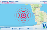 Sicilia: scossa di terremoto magnitudo 2.7 nel Tirreno Meridionale (MARE)