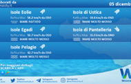 Sicilia, isole minori: condizioni meteo-marine previste per domenica 05 dicembre 2021