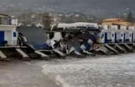 Trabia: la mareggiata distrugge parte del lido Vetrana - VIDEO