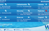 Sicilia: condizioni meteo-marine previste per lunedì 06 dicembre 2021