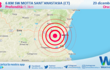 Sicilia: scossa di terremoto magnitudo 3.3 nei pressi di Motta Sant'Anastasia (CT)