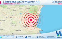 Sicilia: scossa di terremoto magnitudo 4.3 nei pressi di Motta Sant'Anastasia (CT)