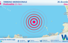 Sicilia: scossa di terremoto magnitudo 2.5 nel Tirreno Meridionale (MARE)