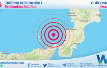 Sicilia: scossa di terremoto magnitudo 2.6 nel Tirreno Meridionale (MARE)