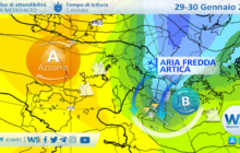 Sicilia, veloce incursione artica sabato: attesi forti venti, neve e un deciso calo termico.