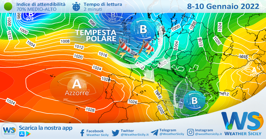 Sicilia: weekend invernale con abbondante neve in montagna. Lunedì tempesta polare!